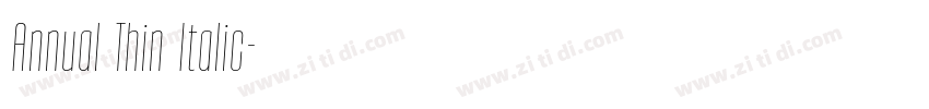 Annual Thin Italic字体转换